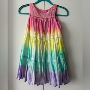 COPY - Pandemonium rainbow tie dye ombré tiered dress NWOT